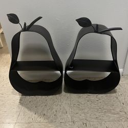 Metal PEAR FRUIT SHAPED Wall Shelf 