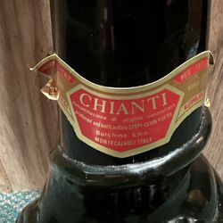 Vintage Chianti Glass Wine Bottle