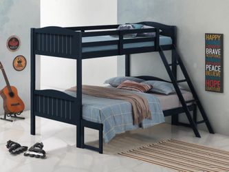 BLACK MATRESS READY TWIN/TWIN BUNK BED