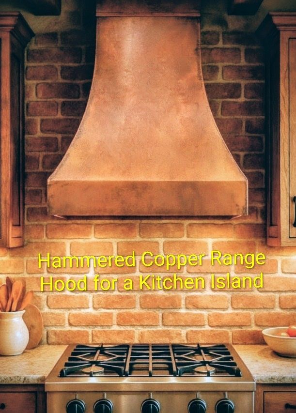 NEW Range Hood Exhaust Hammered Copper for Kitchen Island Brand New 60" H x 36" W x 27 1/2” D - MAKE ME A REASONABLE OFFER