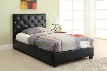 Full Size Upholstered Bed--Box Spring Not Required