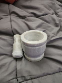 White Marble Mortar and Pestle Set
