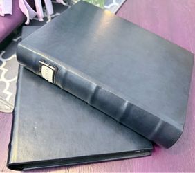 Bellagio-Italia Navy Leather CD/DVD Storage Binder - quantity of 2, $10 each