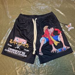 Civil Regime x One Piece Luffy Mesh Shorts - Size S