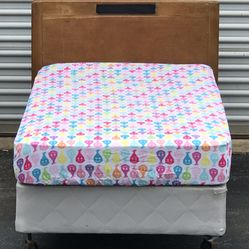Twin Size Bed with Mattress Set