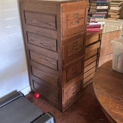 Antique doctors office filing cabinet all Oak