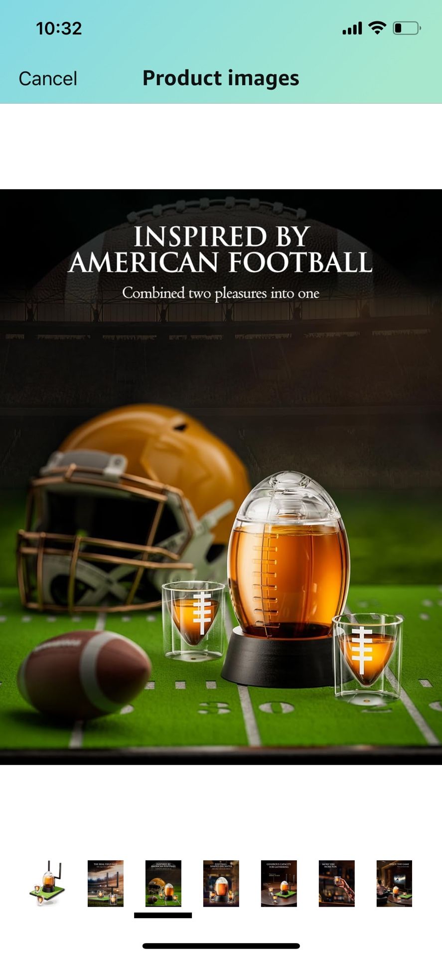 Football Whiskey Set