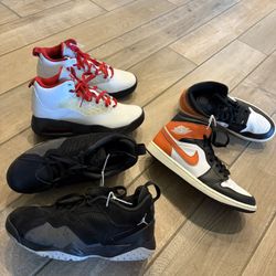 Jordan Sneaker Bundle - Air Jordan 1 Mid, Max Aura, True Flight 9.5 men's