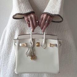 Real Togo Leather Hand Carry Bag