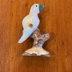 Small Stone Parrot Figure 