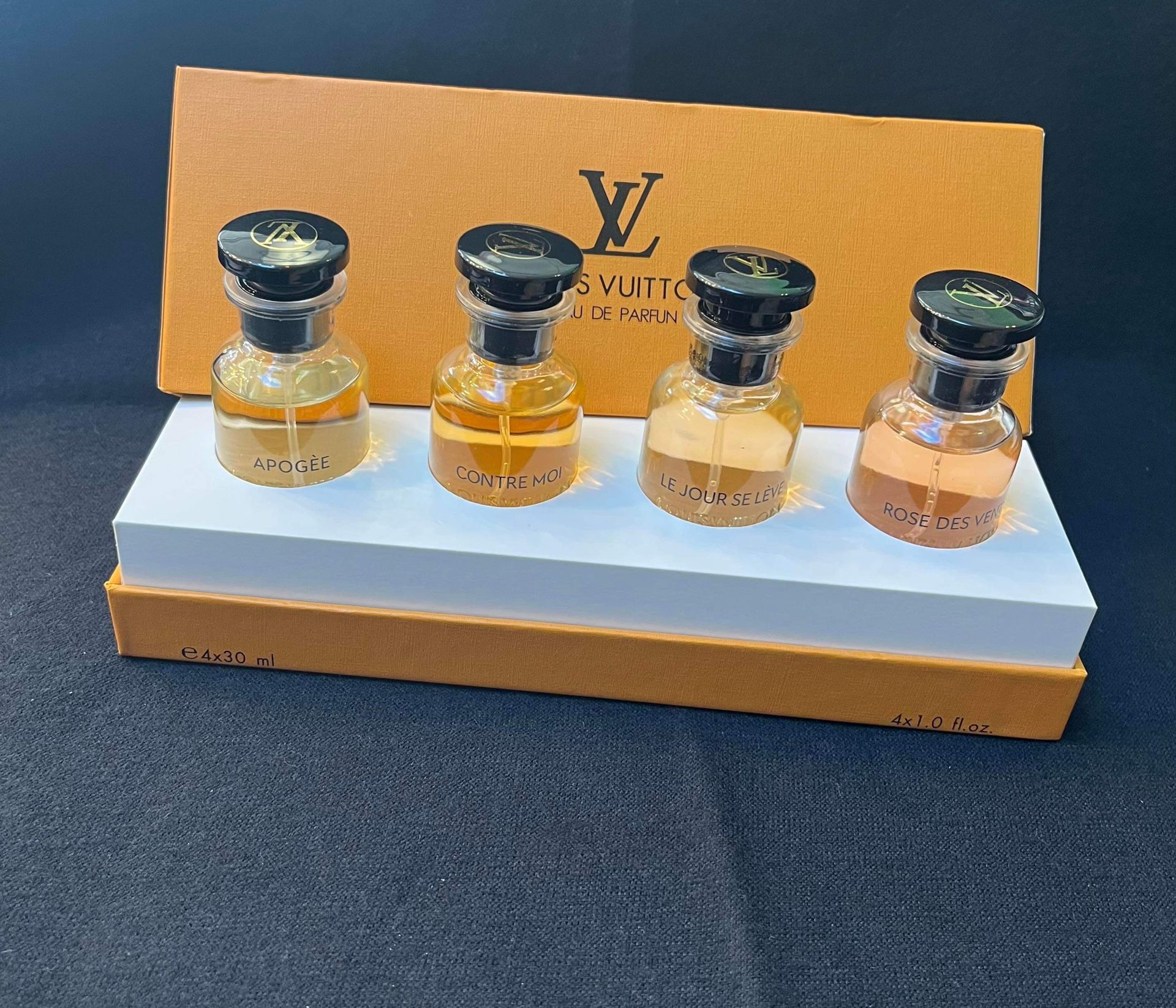 LV spray Perfume 4 X 30 ml with box $80 for Sale in Haltom City