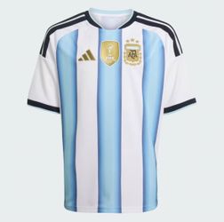 🇦🇷 Adidas Argentina Home Jersey – Youth Small (11-12Y) OR woman’s small - | Brand New with Tags | FIFA World Champions ⭐⭐⭐