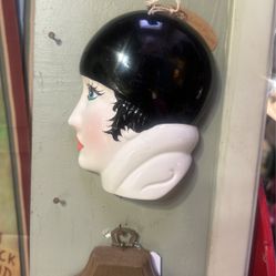 Flapper Face Ceramic Wall Decor