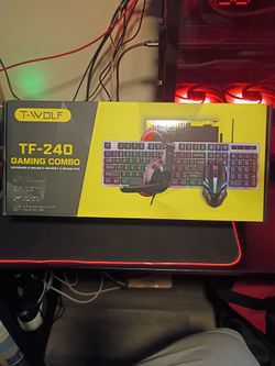 Gaming keyboard, mouse,mouse pad & headphones combo