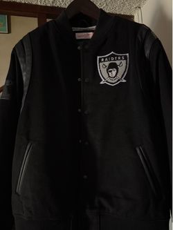 Raiders Black Walk the Tunnel Varsity Full-Snap Jacket-Large