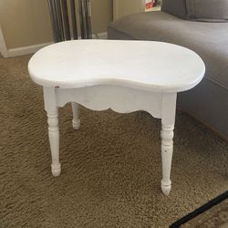 White Stool Or Side Table 