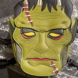 Love paint and stitches Frankenstein backpack goth punk