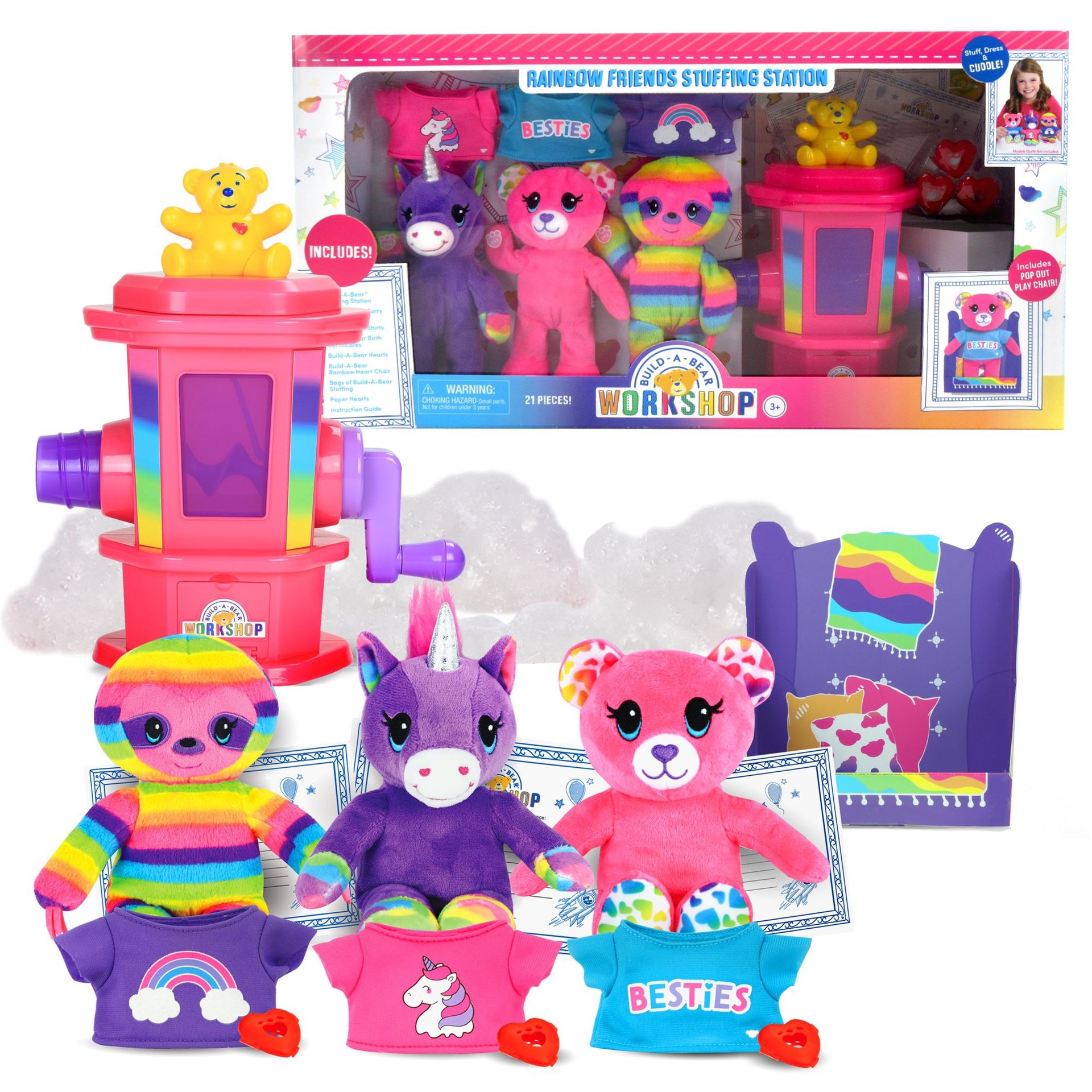 Build-A-Bear Workshop Rainbow Friends Animals & Stuffing Station