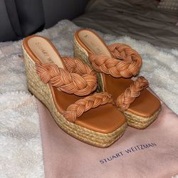 Stuart Weitzman Braida Espadrille Sandals – Size 8 (Tan)