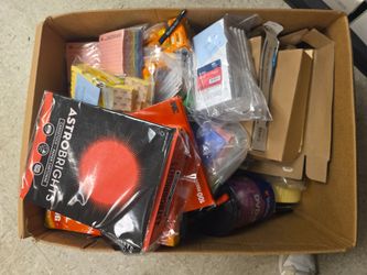 Box of School Supplies