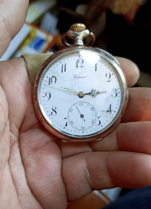 Swiss Antique Waltham 52 Case 15 Jewels 800 Silver Pocket Watch