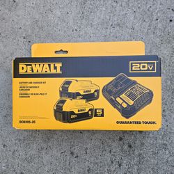 Dewalt 20v Batteries 5.0 ah and charger Brand new
