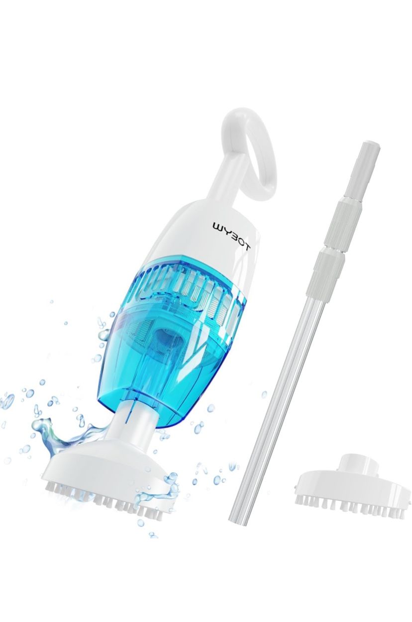 Brand New Handheld Pool Vacuum with Dual Suction Heads Telescopic Pole