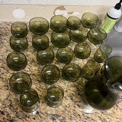 Vintage Green Glasses