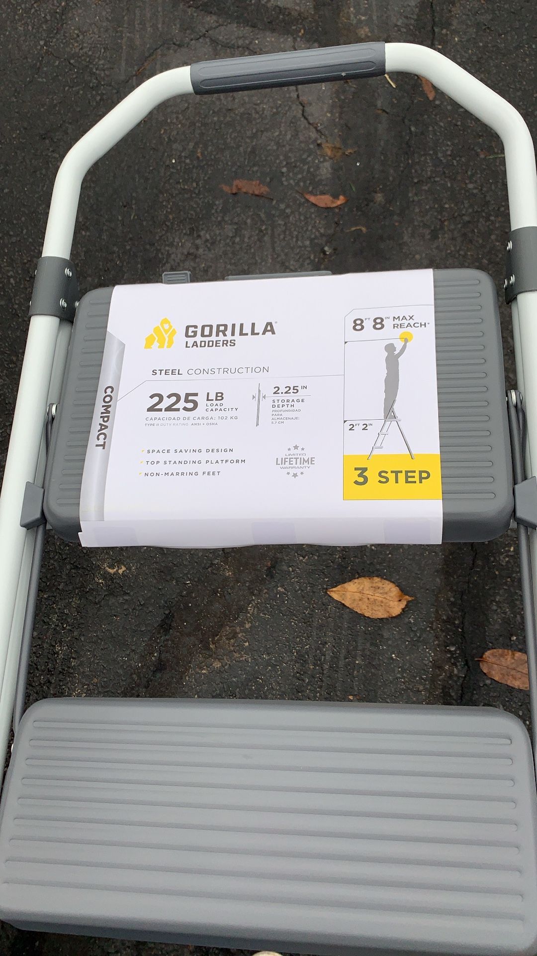 Brand new gorilla ladder 3 steps