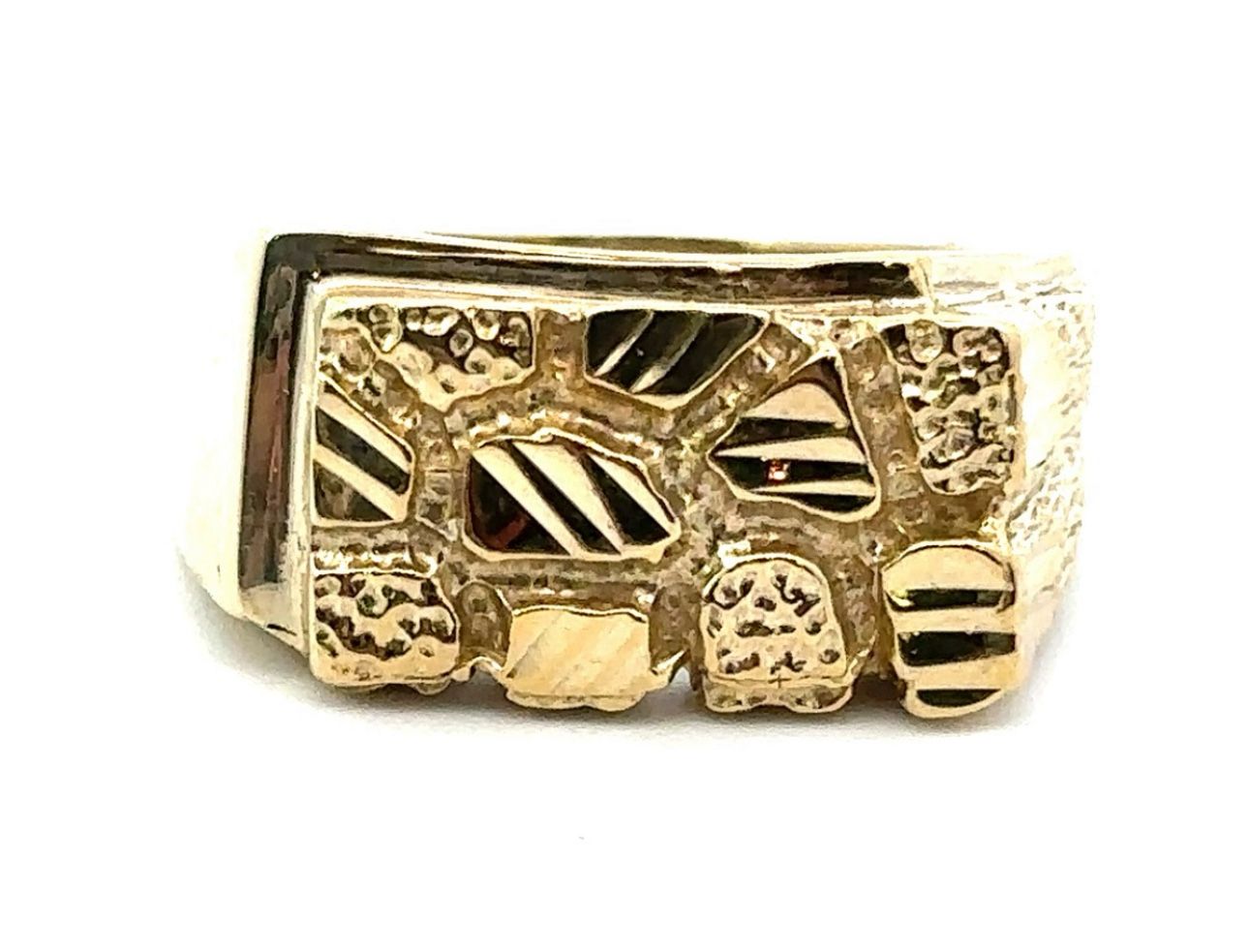 Men’s 10K Nugget Yellow Gold Ring Size 8 GP3117830