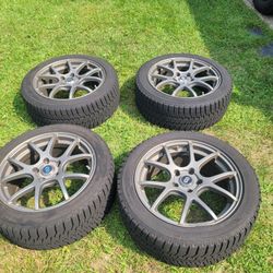 Bridgestone Blizzak WS90 235/45R17 TIRES on Enkei M52 17x7.5 5x114 rims w/TPMS