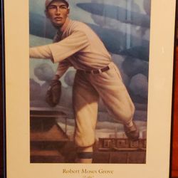 Framed Picture Of Robert Moses "Lefty Grove"