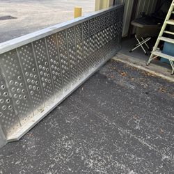 12' Long x 40.5" W Plate-End Aluminum Walk Ramp - 2,000 lb. Capacity