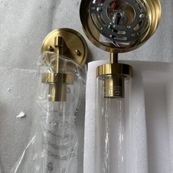 Modern Wall Sconces Set of 2, Gold Bathroom Vanity Light, Indoor Wall Sconces for Bedroom Living Room Hallway (Black - 2 Pack)