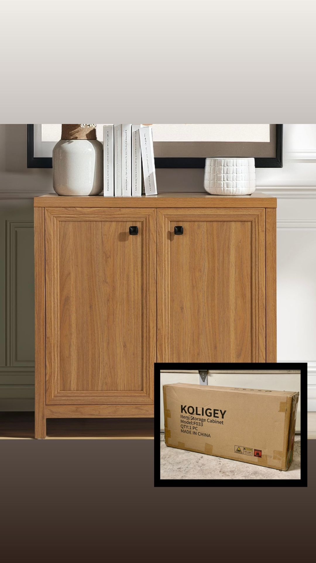 New Buffet Cabinet w/ Charging Ports, Adjustable Shelves & Durable MDF Frame