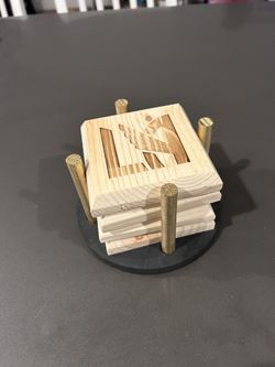 LAFC Wooden Coaster Bottle Opener With Holder
