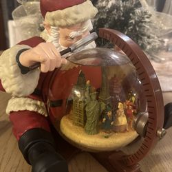 Rare https://offerup.com/redirect/?o=TXIuQ2hyaXN0bWFz Holiday Musical Santa Snow Globe Works-adapter Vintage 