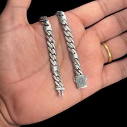 Handmade 925 Sterling Silver Bracelet | 8.3 Inch | 18.5g | Matte Finish