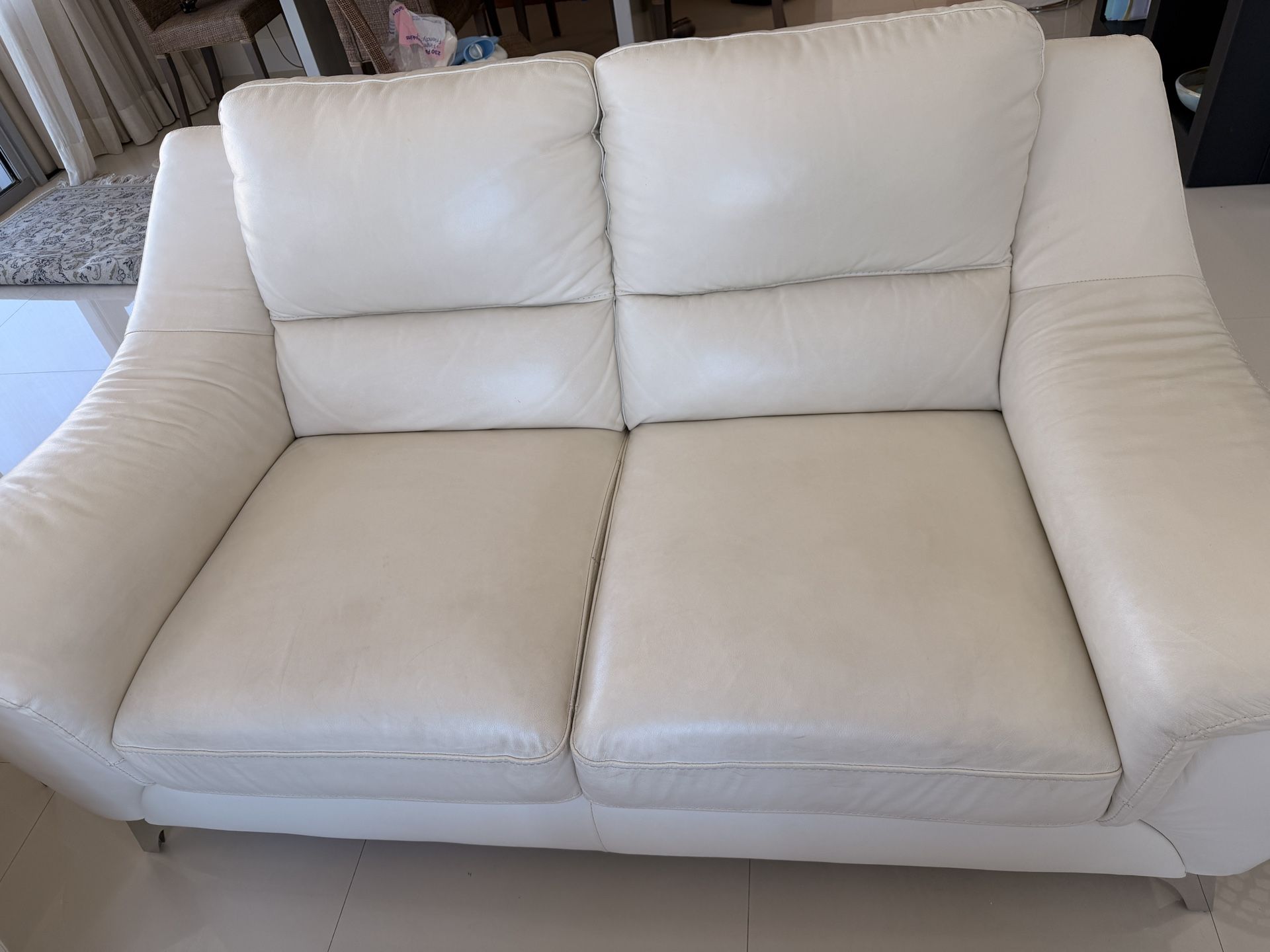 Leather Couch - White 