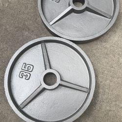 Pair Of 35 Pound Deep Dish Olympic Weights
