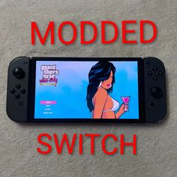 Nintendo Switch OLED MOD with 100 Switch Games