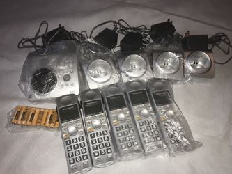 PANASONIC KX-TGA101S CORDLESS PHONE HANDSET & KX-TG1031S 6.0 ANSWERING BASE Lot