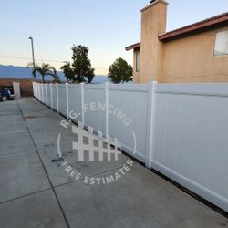 White Vinyl Fence 