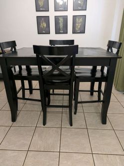 Table of 6 chairs $200, entryway table  $60