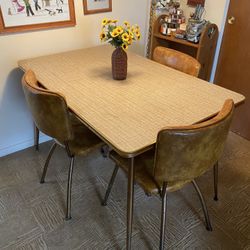 Mid Century Modern Dining Room Table & 2 Chairs