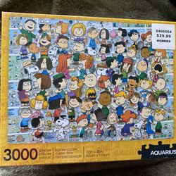 🧩Peanuts Cast Puzzle (3000 Piece Jigsaw Puzzle) – 32 x 45 Inches (NEW UNOPENED) 