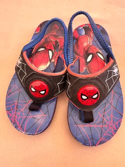Marvel Spider-Man Toddler Flip Flops Size 9-10