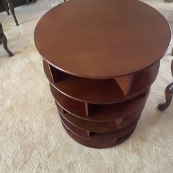 Wood Rotating Shoe Storage Like New