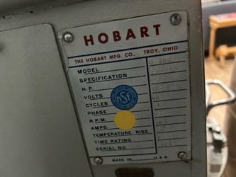Hobart mixing machine