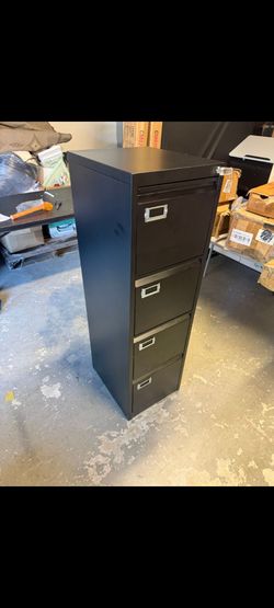 4 Drawer File Cabinet with Lock Metal Vertical File Cabinet Office Home Vertical File Cabinet for A4 Legal/Letter Size Narrow File Cabinet Locked
